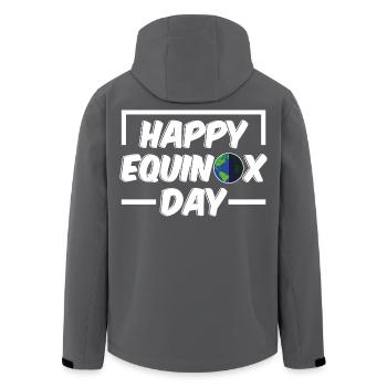 Happy Equinox Day Easter Ostara - Men’s Recycled Softshell Jacket by Stanley/Stella - black - Back - AI Model Male 185 light (185cm)