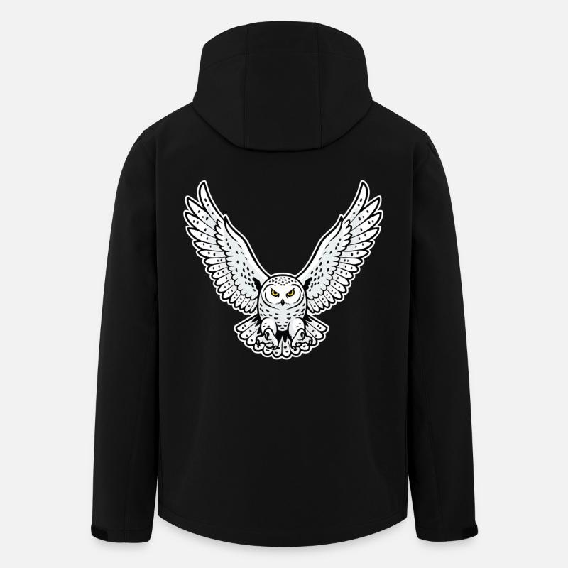 Schneeeule fliegende Angriffseule Haustiereule - Recycelte Männer Softshell-Jacke von Stanley/Stella - Schwarz