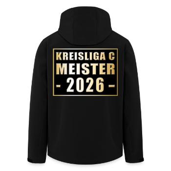 Meister der Kreisliga C 2026 - Recycelte Männer Softshell-Jacke von Stanley/Stella - Schwarz - Hinten - AI Model Male 185 light (185cm)