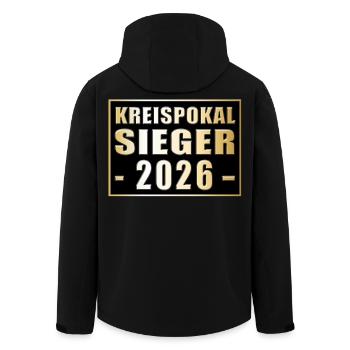 Kreispokalsieger 2026 - Recycelte Männer Softshell-Jacke von Stanley/Stella - Schwarz - Hinten - AI Model Male 185 light (185cm)