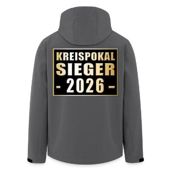 District Cup Winner 2026 - Men’s Recycled Softshell Jacket by Stanley/Stella - anthracite - Back - AI Model Male 185 light (185cm)