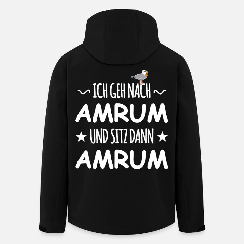 Amrum with schnapps seagull - Men’s Recycled Softshell Jacket by Stanley/Stella - black