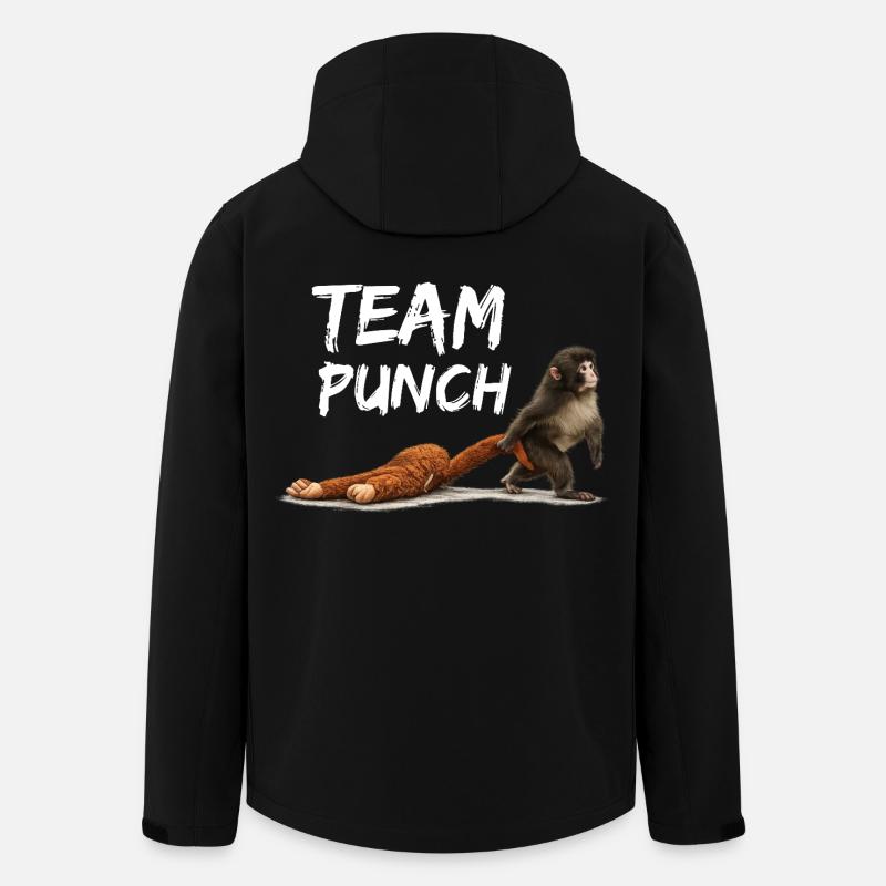 Team Punch Viral Monkey Shirt - Recycelte Männer Softshell-Jacke von Stanley/Stella - Schwarz