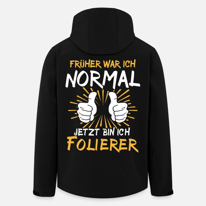 Folierer Spruch - Recycelte Männer Softshell-Jacke von Stanley/Stella - Schwarz