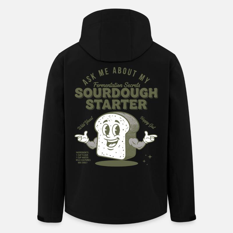 Sauerteig Starter Brot Backen Bäcker Sauerteig - Recycelte Männer Softshell-Jacke von Stanley/Stella - Schwarz