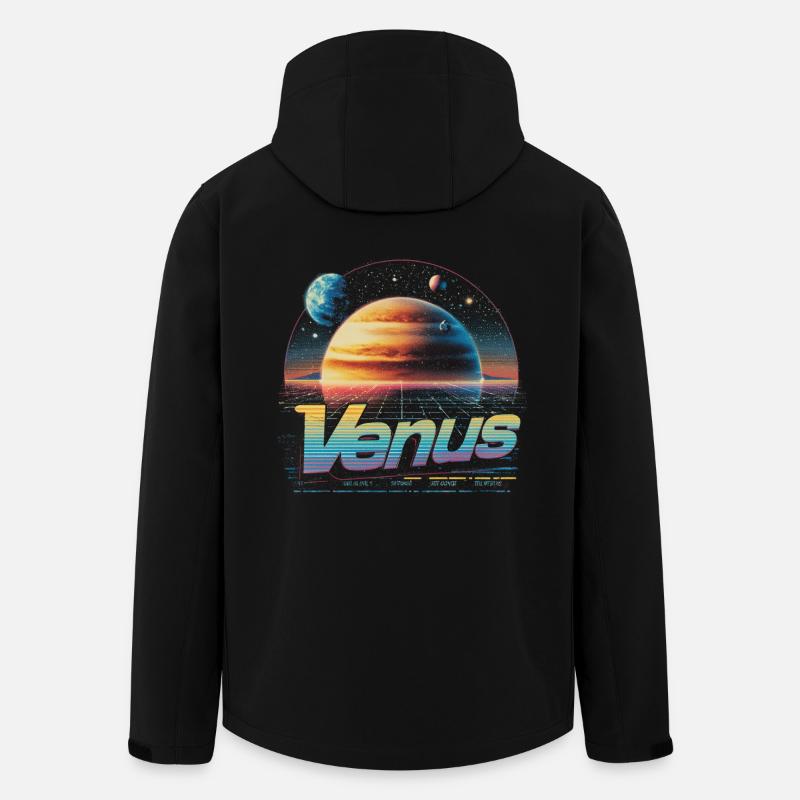 Kanus Neon Weltraum Retro - Recycelte Männer Softshell-Jacke von Stanley/Stella - Schwarz