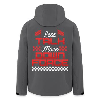 Course automobile Sport Moins de paroles Plus d’appui - Veste softshell homme en polyester recyclé Stanley/Stella - noir - Dos - AI Model Male 185 light (185cm)