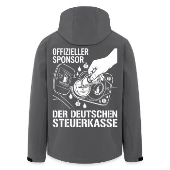 Offizieller Sponsor Der Deutschen Steuerkasse - Recycelte Männer Softshell-Jacke von Stanley/Stella - Anthrazit - Hinten - AI Model Male 185 light (185cm)
