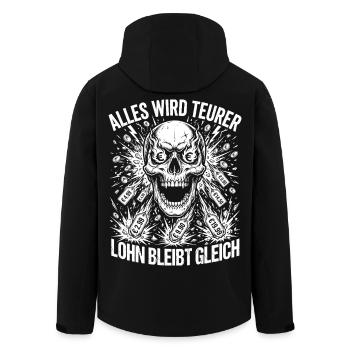 Tout devient plus cher, les salaires restent les mêmes - Veste softshell homme en polyester recyclé Stanley/Stella - noir - Dos - AI Model Male 185 light (185cm)