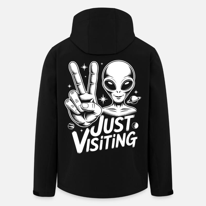 Alien Peace Visitor - Recycelte Männer Softshell-Jacke von Stanley/Stella - Schwarz