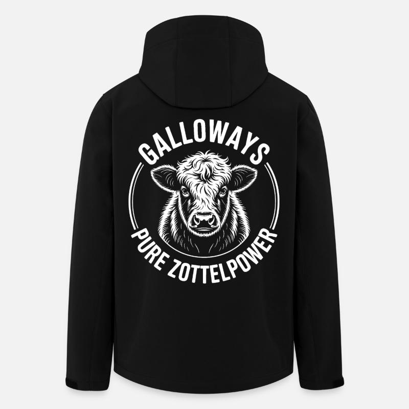 Galloway Beef Head - Stanley/Stella Mænd Genanvendt Softshell-jakke Discoverer - sort