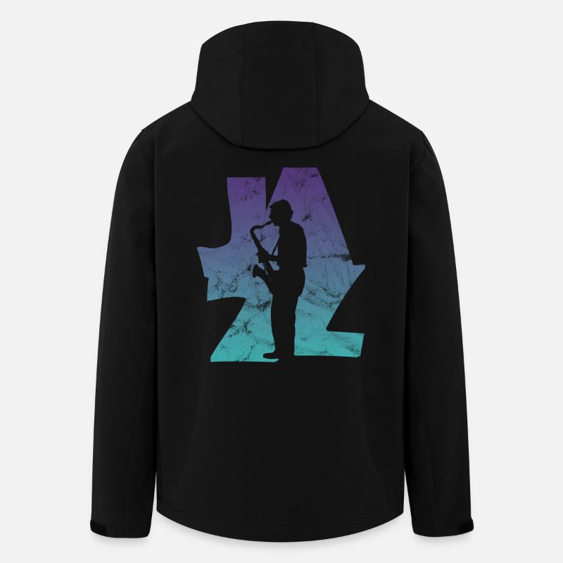 Jazz Saxophonist - Recycelte Männer Softshell-Jacke von Stanley/Stella - Schwarz