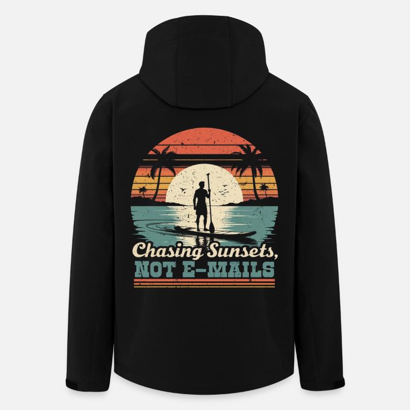 Stand Up Paddle Chasing Sunsets - Recycelte Männer Softshell-Jacke von Stanley/Stella - Schwarz
