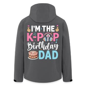 Je suis le papa d’anniversaire de la K-Pop - Veste softshell homme en polyester recyclé Stanley/Stella - noir - Dos - AI Model Male 185 light (185cm)