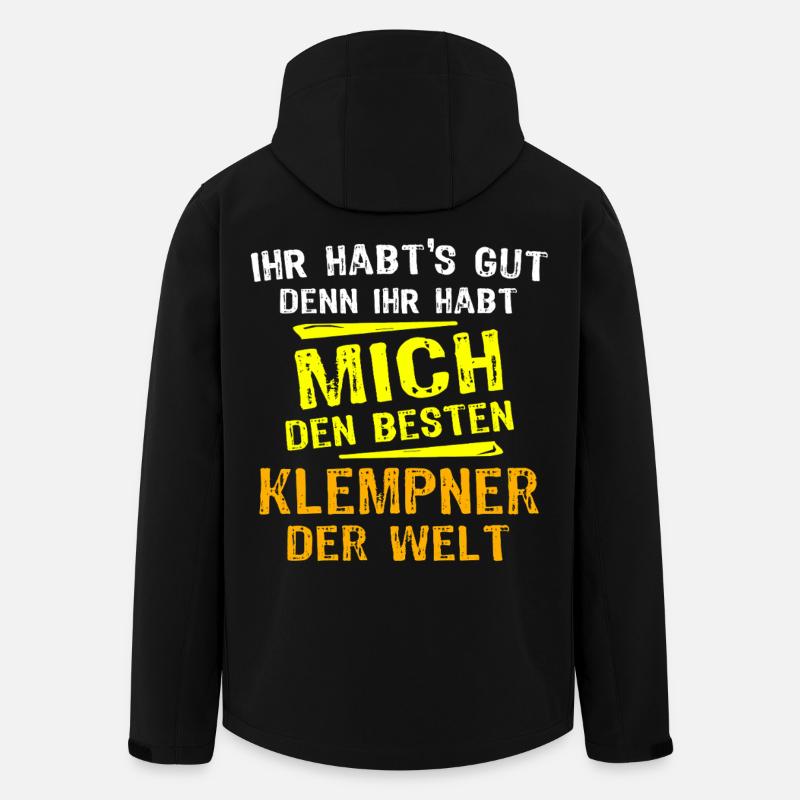 Klempner Geschenk - Recycelte Männer Softshell-Jacke von Stanley/Stella - Schwarz