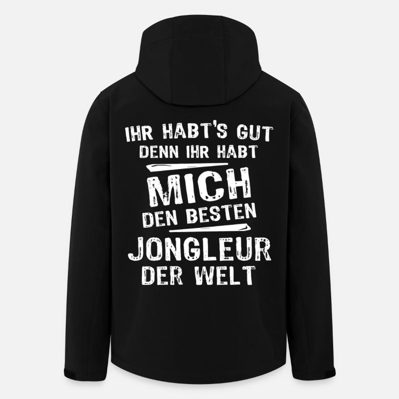 Jongleur - Recycelte Männer Softshell-Jacke von Stanley/Stella - Schwarz