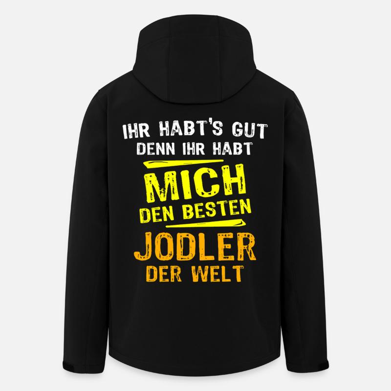 Cadeau de Yodelling - Veste softshell homme en polyester recyclé Stanley/Stella - noir
