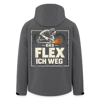 Schweißer Das Flex Ich Weg Geschenk - Recycelte Männer Softshell-Jacke von Stanley/Stella - Schwarz - Hinten - AI Model Male 185 light (185cm)