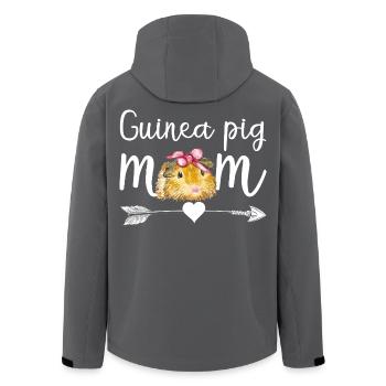 Guinea Pig Mom Cute Pet Lover Shirt - Men’s Recycled Softshell Jacket by Stanley/Stella - black - Back - AI Model Male 185 light (185cm)