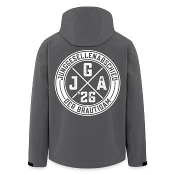 The Groom Bachelor Party 2026 Bachelor Party - Men’s Recycled Softshell Jacket by Stanley/Stella - black - Back - AI Model Male 185 light (185cm)