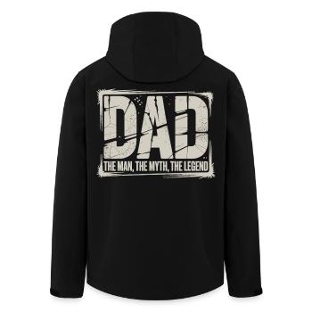 Papa L’Homme Le Mythe La Légende Chemise - Veste softshell homme en polyester recyclé Stanley/Stella - noir - Dos - AI Model Male 185 light (185cm)