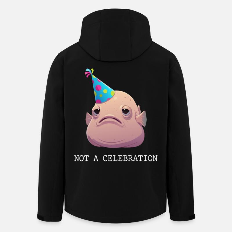 Blobfish, pas une célébration - Veste softshell homme en polyester recyclé Stanley/Stella - noir