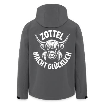 Un poillet des Highlands te rend heureux - Veste softshell homme en polyester recyclé Stanley/Stella - noir - Dos - AI Model Male 185 light (185cm)