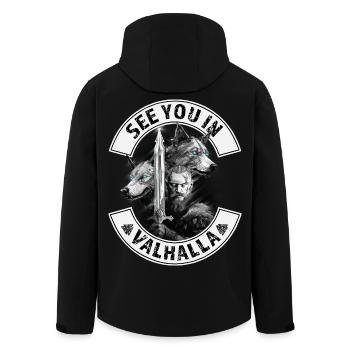 See you in Valhalla - Men’s Recycled Softshell Jacket by Stanley/Stella - black - Back - AI Model Male 185 light (185cm)