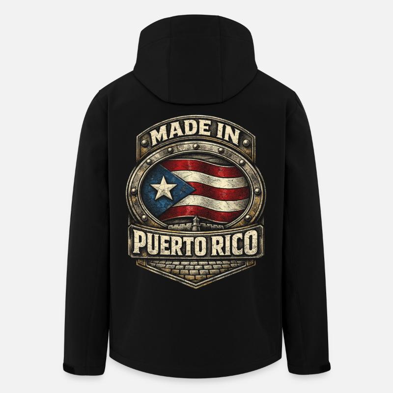 Made In Puerto Rico Boricua - Men’s Recycled Softshell Jacket by Stanley/Stella - black