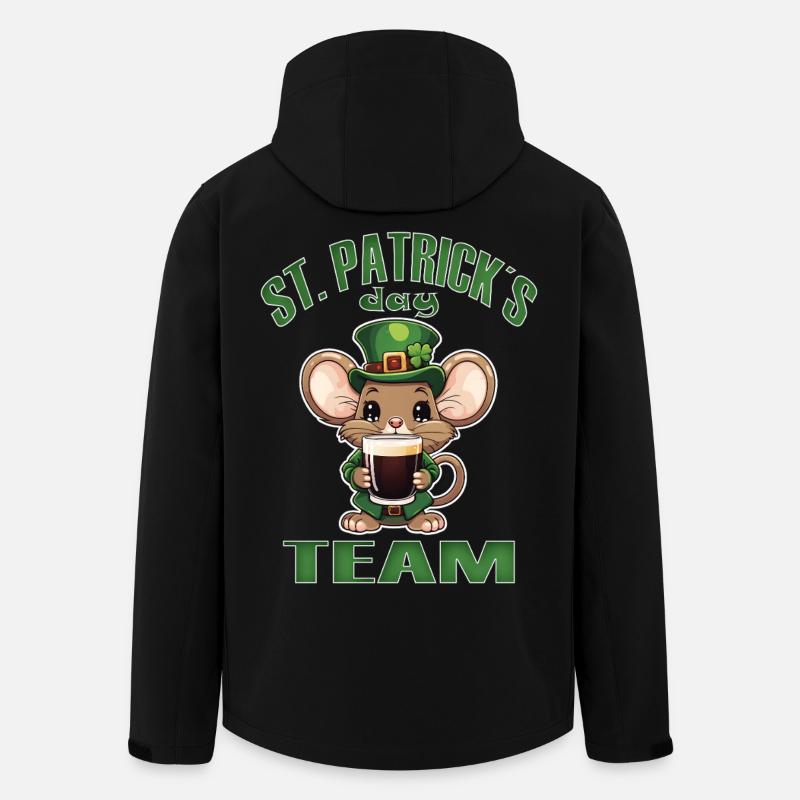 St. Patrick's Mouse Bier, Irische Partei - Recycelte Männer Softshell-Jacke von Stanley/Stella - Schwarz