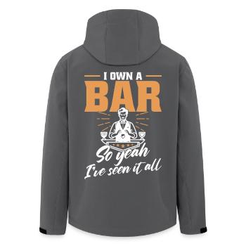 Barman Barman, Passionné de bar, Propriétaire de cocktail et de bar - Veste softshell homme en polyester recyclé Stanley/Stella - noir - Dos - AI Model Male 185 light (185cm)