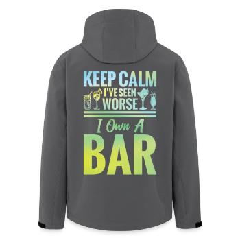 Propriétaire de bar Mixologue Passionné de bar Propriétaire de pub - Veste softshell homme en polyester recyclé Stanley/Stella - noir - Dos - AI Model Male 185 light (185cm)