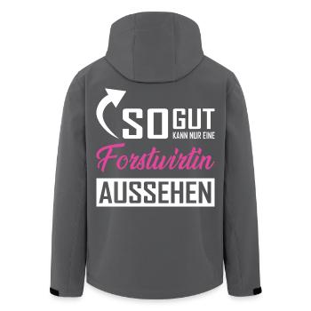 Seul un forestier peut être aussi beau - Veste softshell homme en polyester recyclé Stanley/Stella - noir - Dos - AI Model Male 185 light (185cm)