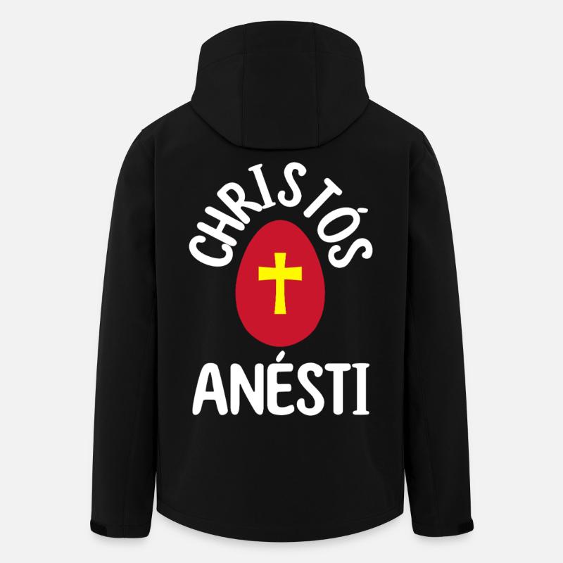 Christos Anesti Græsk Påskeæg Glædelig Påske - Stanley/Stella Mænd Genanvendt Softshell-jakke Discoverer - sort