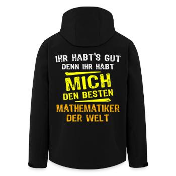 Mathematiker Geschenk - Recycelte Männer Softshell-Jacke von Stanley/Stella - Schwarz - Hinten - AI Model Male 185 light (185cm)