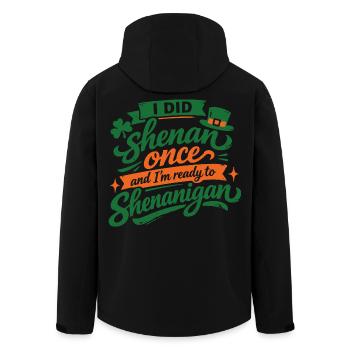 Ready vor Shenanigans | St. Patrick's Day - Recycelte Männer Softshell-Jacke von Stanley/Stella - Schwarz - Hinten - AI Model Male 185 light (185cm)
