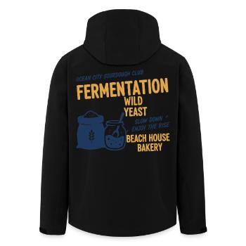 Sourdough Bread Baking Baker Sourdough Starter Jar - Men’s Recycled Softshell Jacket by Stanley/Stella - black - Back - AI Model Male 185 light (185cm)