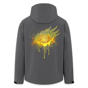 Mystic Eye Gold Edition – Urban Street Art Auge - Recycelte Männer Softshell-Jacke von Stanley/Stella - Schwarz - Hinten - AI Model Male 185 light (185cm)