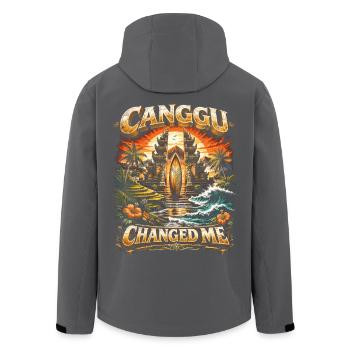 Le voyage à Bali Canggu m’a changé - Veste softshell homme en polyester recyclé Stanley/Stella - noir - Dos - AI Model Male 185 light (185cm)