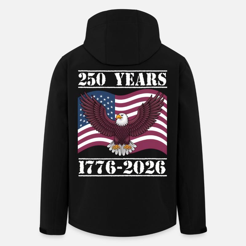 250e anniversaire de la 250e Liberté - Veste softshell homme en polyester recyclé Stanley/Stella - noir
