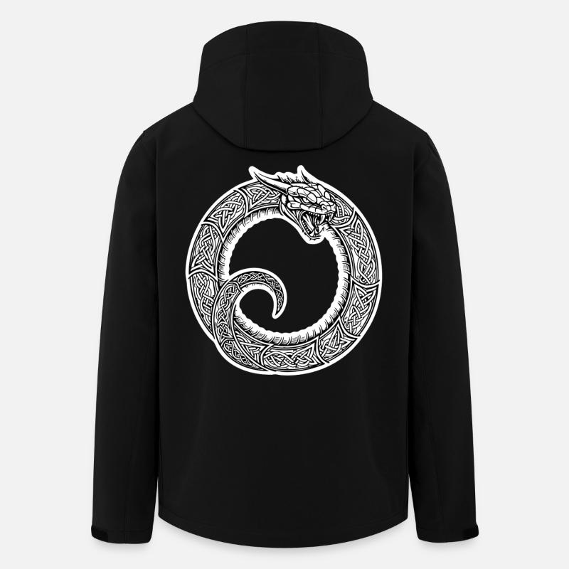 Jörmungand Schlange von Midgard Ouroboros Wikinger - Recycelte Männer Softshell-Jacke von Stanley/Stella - Schwarz