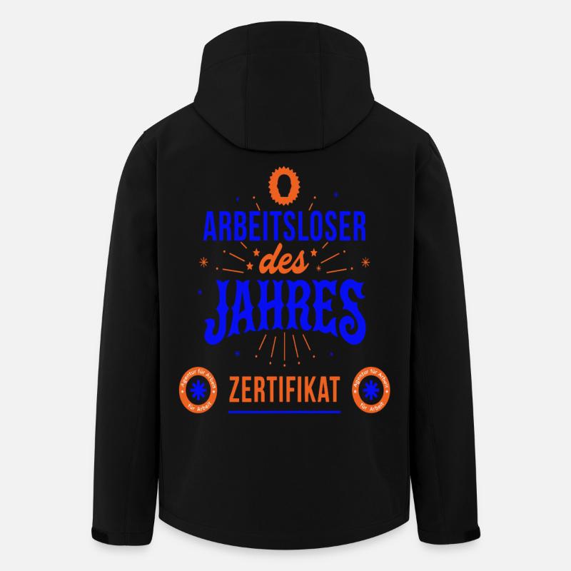 Arbeitsloser des Jahres Zertifikat - Recycelte Männer Softshell-Jacke von Stanley/Stella - Schwarz