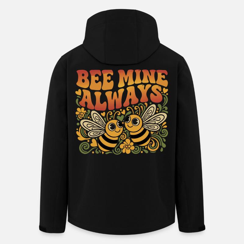 Biene Mine Always Retro - Recycelte Männer Softshell-Jacke von Stanley/Stella - Schwarz