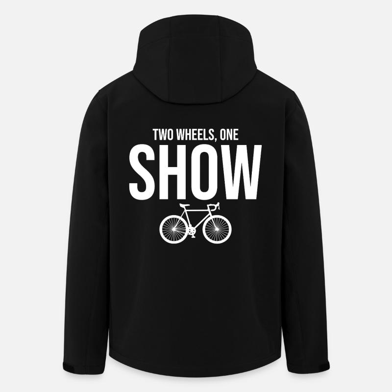 Professionel cykelakrobatik performancekunst - Stanley/Stella herre softshelljakke i genanvendt polyester - sort
