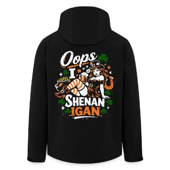 Oups, je fais des bêtises La fille de la Leprechaun St Patrick - Veste softshell homme en polyester recyclé Stanley/Stella - noir - Dos - AI Model Male 185 light (185cm)