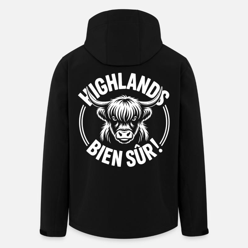 Highlands Bien Sûr - Recycelte Männer Softshell-Jacke von Stanley/Stella - Schwarz