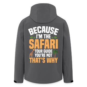 Guide de voyage Guide touristique africain Safari Safari - Veste softshell homme en polyester recyclé Stanley/Stella - noir - Dos - AI Model Male 185 light (185cm)