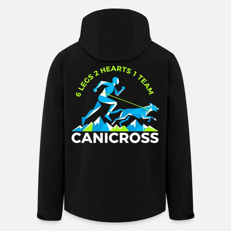 Équipe Canicross 6 jambes - Veste softshell homme en polyester recyclé Stanley/Stella - noir