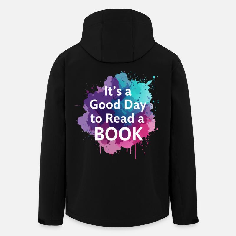 Bücher Lesen Good Day - Recycelte Männer Softshell-Jacke von Stanley/Stella - Schwarz