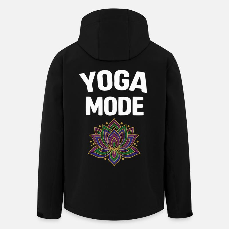 Yoga Mode On Lotus Flower - Men’s Recycled Softshell Jacket by Stanley/Stella - black